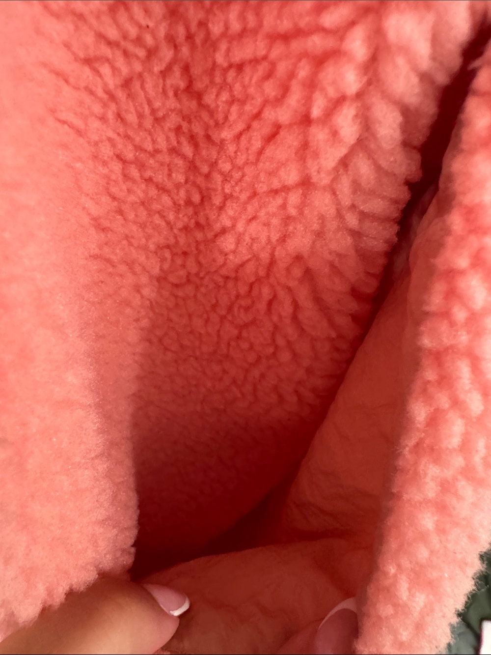 Coral Teddy Sherpa Jacket Vest - Soft Plush Layer - Picture 4 of 5